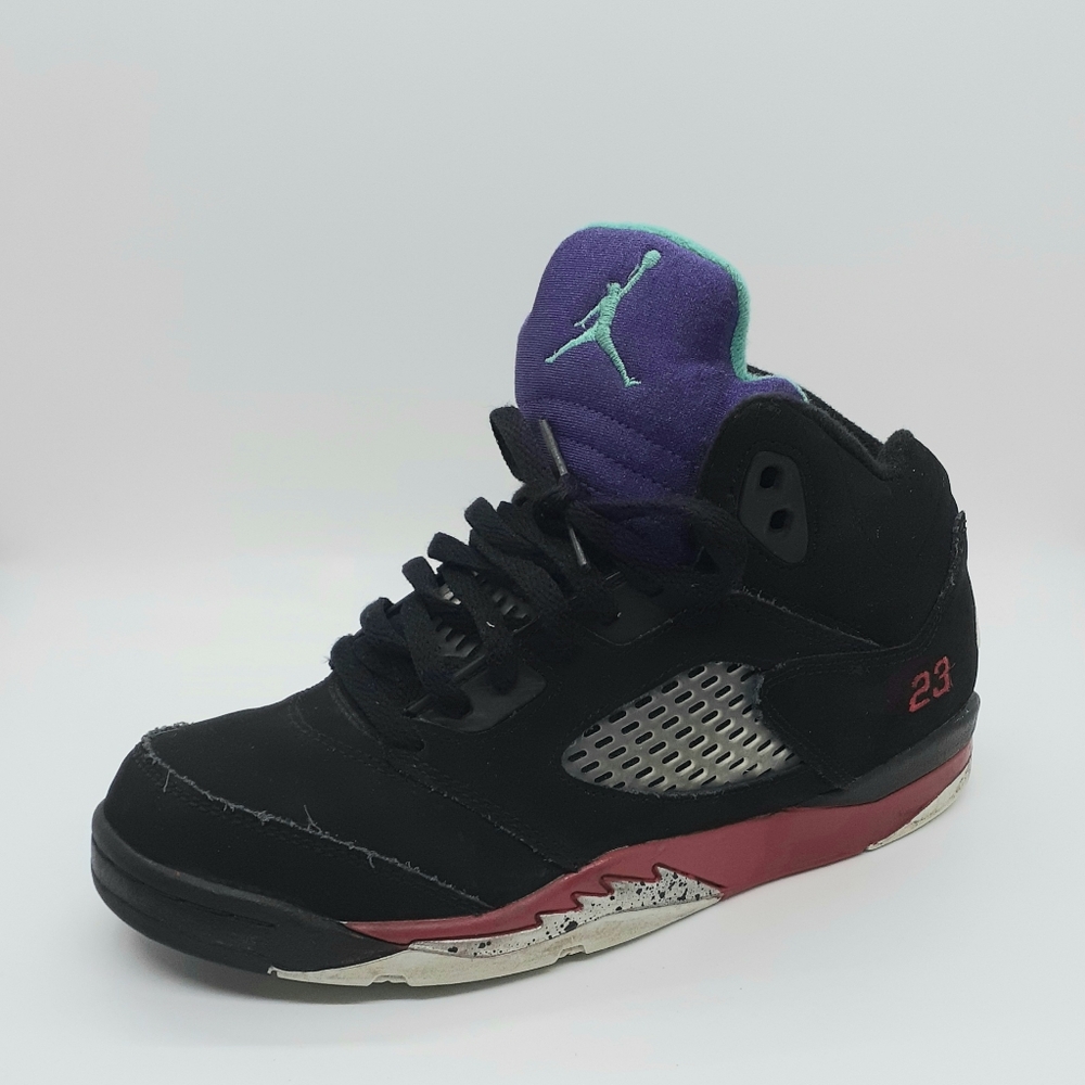 Nike Air Jordan 5 V Retro Top 3 Grape Metallic Fire Red CZ2990-001 Size 3Y
